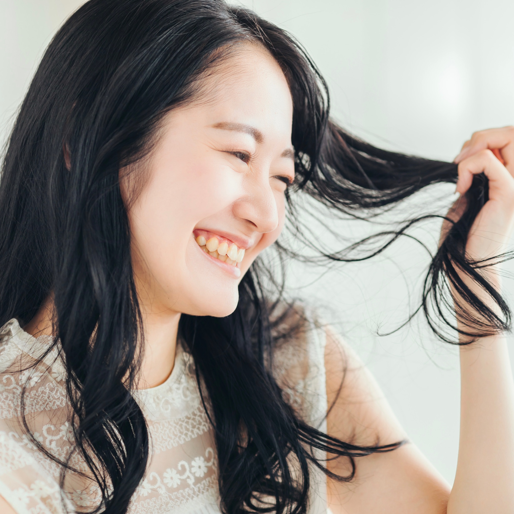 横浜・綱島CISTA 縮毛矯正から2ヶ月後の質感イメージ